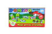 Domino Moje prvé zvieratká drevo spoločenská hra 28ks v krabičke