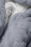 Kabátik dojčenský chlpatý s podšívkou, Minoti, šedá