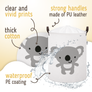 Kôš na hračky bavlnený uzatvárateľný 43 l Sipo