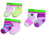 Dojčenské ponožky froté PD108 (0 - 6 mes) 2 páry Pidilidi