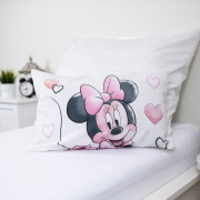 Obliečky do postieľky Minnie Blush Pink 100 x 135, 40 x 60 cm Jerry Fabrics