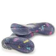 Dievčenské čižmy PVC potlač mačičky, PL0041-04, modrá Pidilidi