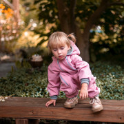 Rastúca softshellová kombinéza s fleecom Shell pink Esito