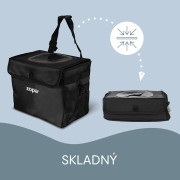 Odpadkový kôš do auta vodotesný s vekom black Zopa