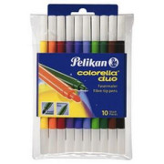 Fixy Pelikan 10 farieb, obojstranné, prateľné