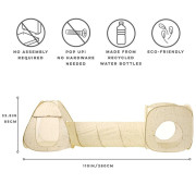 Detský Stan a tunel 3 v 1 Recycled 3 Sprouts