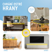 Ochranná páska penová na ochranu hrán a rohov nábytku 2 m Sipo