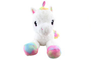 Plyšový jednorožec 80 cm biely