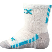 Ponožky dojčenské slabé Piusing s bavlnou biele dievčenské (3 páry) veľ. 18-20 (12-14)