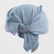 Detská letná mušelínová šatka so šiltom blue New Baby