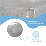 Ochranná páska na hrany transparentná 3 m Sipo