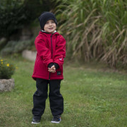 Detská zimná softshellová bunda s baránkom Lamb Red Esito