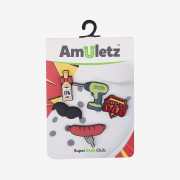 Amulety - ozdoby na topánky Amuletz Super Dads Club mix Coqui