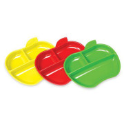 Munchkin - Set farebných delených tanierov v tvare jablka 3ks