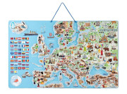 Magnetická mapa EURÓPY, spoločenská hra 3 v 1 v AJ