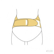 Tehotenský podporný pás cez bruško - nastaviteľný - biely