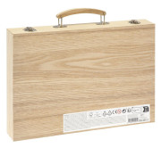 Maliarsky kufrík drevený 86 ks