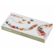 Navliekacie dopravné prostriedky - navliekací set - 13 drevených dielov a 8 predlôh Cubika