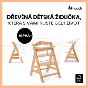 Drevená stolička 2v1 Alpha+ Hauck