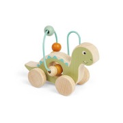 Diplodokus na kolieskach s korálkovým labyrintom Bigjigs Toys