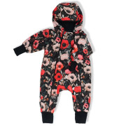 Rastúca softshellová kombinéza s fleecom Vlčie maky čierna Esito