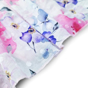 Body šaty tenké s krátkym rukávom Outlast® ružové baby/kytky Little Angel