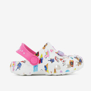 Detské clogsy nazúvaky Tlapková patrola Little Frog bielo/ruž. s amuletom Coqui