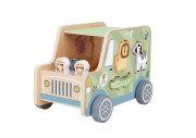 Drevená vkladačka Zvieratká Safari auto 9 ks Tooky Toy