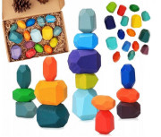 Drevená farebná väz - Kamene