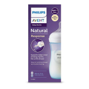 Fľaša Natural Philips Avent Response 260 ml, 1 m+ Modrá