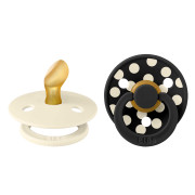 Anatomický cumlík z prírodného kaučuku Colour Polka 2 ks 0 - 6 mesiacov Bibs