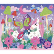 Kreatívna súprava Penové nálepky a svietiaci piesok Magické víly Janod