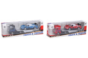Auto nákladný ťahač so závodným autom 18,5 cm