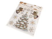 Vianočné samolepky plastické 3D na okná a dvere