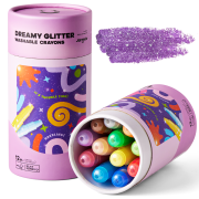 Jemné voskovky Zmývateľné Glitter 12 ks