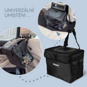 Odpadkový kôš do auta vodotesný s vekom black Zopa