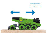 Elektrická lokomotíva Flying Scotsman zelená Bigjigs Rail