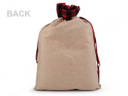 Vianočné/mikulášske vrece 38x55 cm imitácia juty