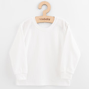 Detské bavlnené tričko s dlhým rukávom New Baby Kindergarten biele