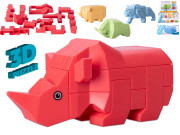 Hlavolam 3D puzzle zvieratká 16 ks