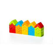 Sada 5 veží - drevená skladačka Cubika