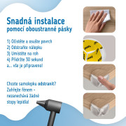 Ochrana rohov a hrán O-profil, sada 12 ks transparentná Sipo