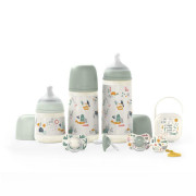 Súprava fľaša 270 ml + cumlík fyziologický 0 - 6 m + klip Walk Suavinex