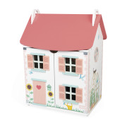 Drevený domček pre bábiky s rodinou a nábytkom Janod
