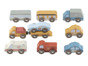 Súprava drevených autíčok Little Dutch