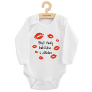 Detské body s potlačou New Baby Boli tu babička s dedom