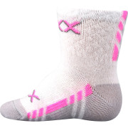 Ponožky dojčenské slabé Piusing s bavlnou biele dievčenské (3 páry) veľ. 18-20 (12-14)