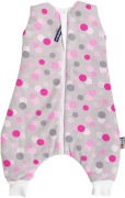 Letný spací vak s nožičkami bambus šedý s bodkami Kaarsgaren