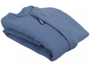 Letný spací vak s nožičkami modrý mušelín