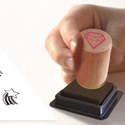 Drevené pečiatky Aladine Stampo LOVELY, 15 ks - Dievčenské